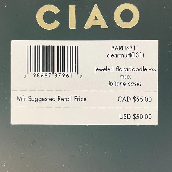 kate spade iPhone XS Max Phone Cases Jeweled Floradoddle / Rainbow Cloud Patch - Picture 9 of 14